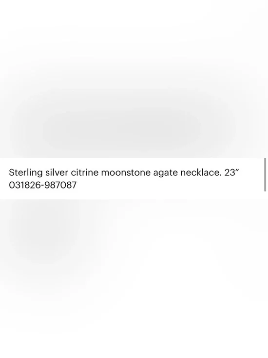 Sterling silver citrine moonstone agate necklace - Picture 7 of 7